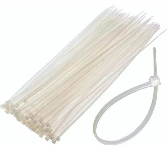 Стяжки Крепстор нейлоновые Fortisflex бел. (упак100 шт) 5х500 4665316997183 1
