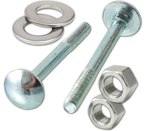 Болт 23 Болта мебельный с гайкой и шайбой 10х90 ОЦ DIN 603, 20шт А05001009030707бгш 1