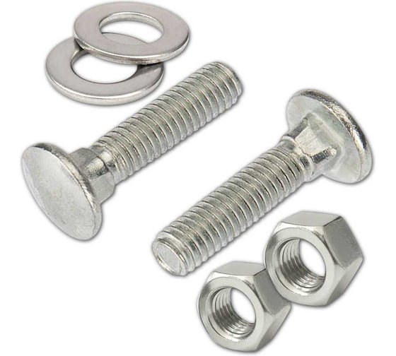 Болт 23 Болта мебельный с гайкой и шайбой 6х30 ОЦ DIN 603, 20шт 11111бгш 1