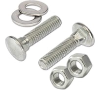 Болт 23 Болта мебельный с гайкой и шайбой 6х25 ОЦ DIN 603, 20шт А05000602530299бгш