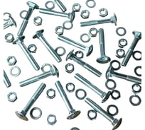 Болт 23 Болта мебельный с гайкой и шайбой 6х20 ОЦ DIN 603, 20 шт бм620бгш