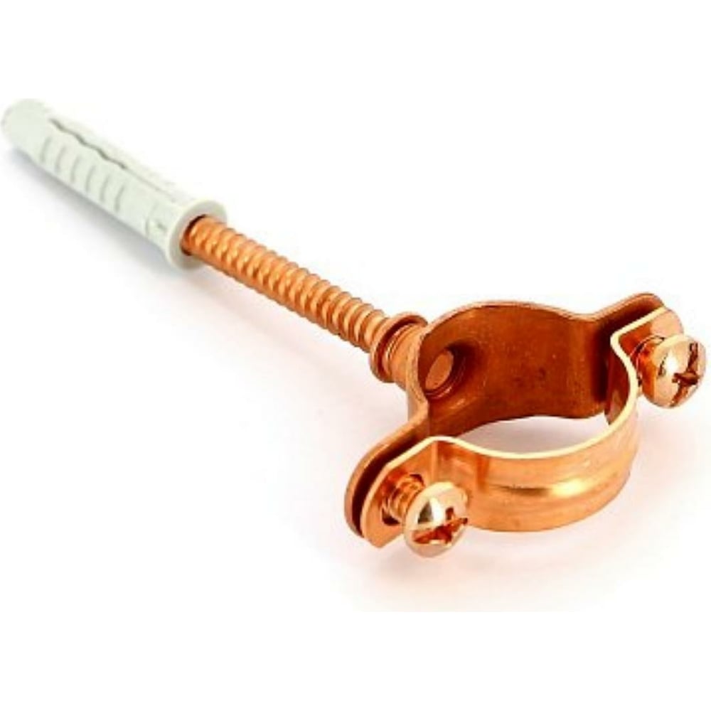 Хомут для труб Uni-Fitt 22 медный со шпилькой и дюбелем 851R2200 ...