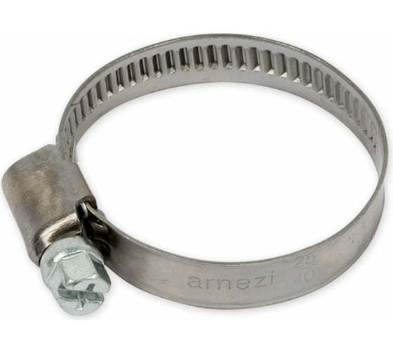 Металлический червячный хомут Arnezi 25-40 мм, 50 шт. A0902006 1