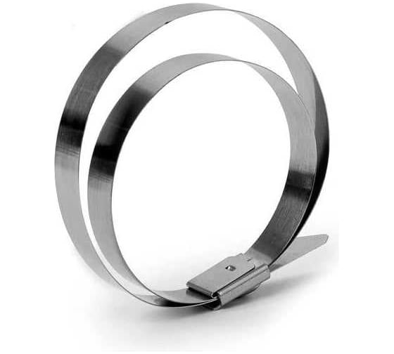 Хомут HLT AISI 316 из нержавеющей стали крепежный под двойной обхват, 12x1000мм, 50шт 084-01-757 1