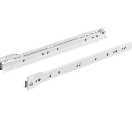 Роликовая направляющая Hettich 350 мм, макс. нагрузка 12 кг, сталь, белая 953409