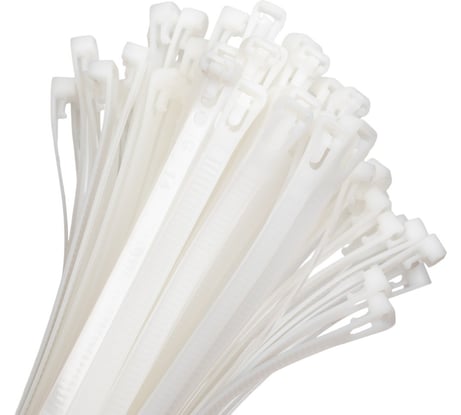 Хомут RUICHI СМР нейлон, 500x7,5 мм, белый, 100 шт. 113769