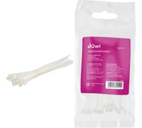 Кабельный хомут duwi нейлон, 80x2,5 мм, белый, 25 шт. 30212 4