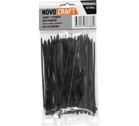 Нейлоновая хомут-стяжка NOVOCRAFT 3x120 мм, черная, уп. 100 шт. HCC13120B100