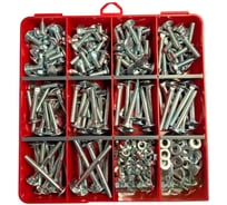 Болты 23 Болта М6 ОЦ DIN 603 с гайкой,шайбой в органайзере НАБОР 2 20000023