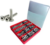 Винты мебельные 23 Болта М6 с гайкой,шайбой DIN7420 органайзер НАБОР4 20000001
