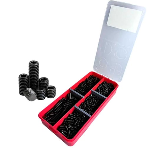 23 Болта Винты гужоны М8 к.п 12.9 DIN913 в органайзере НАБОР 1 23 БОЛТА 1000114 1