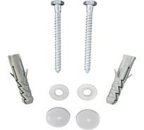 Крепеж унитаза к полу Сантехкреп белый, фирменный пакет с подвесом, ш\к, комплект 10шт, 1.2.1.1._10