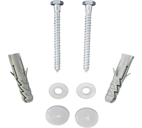 Крепеж унитаза к полу Сантехкреп белый, фирменный пакет с подвесом, ш\к, комплект 10шт, 1.2.1.1._10 1