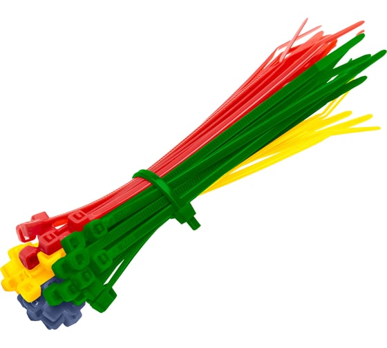 Кабельный хомут duwi нейлон, 250x3,6 мм, разноцветные, 25 шт. 30241 4