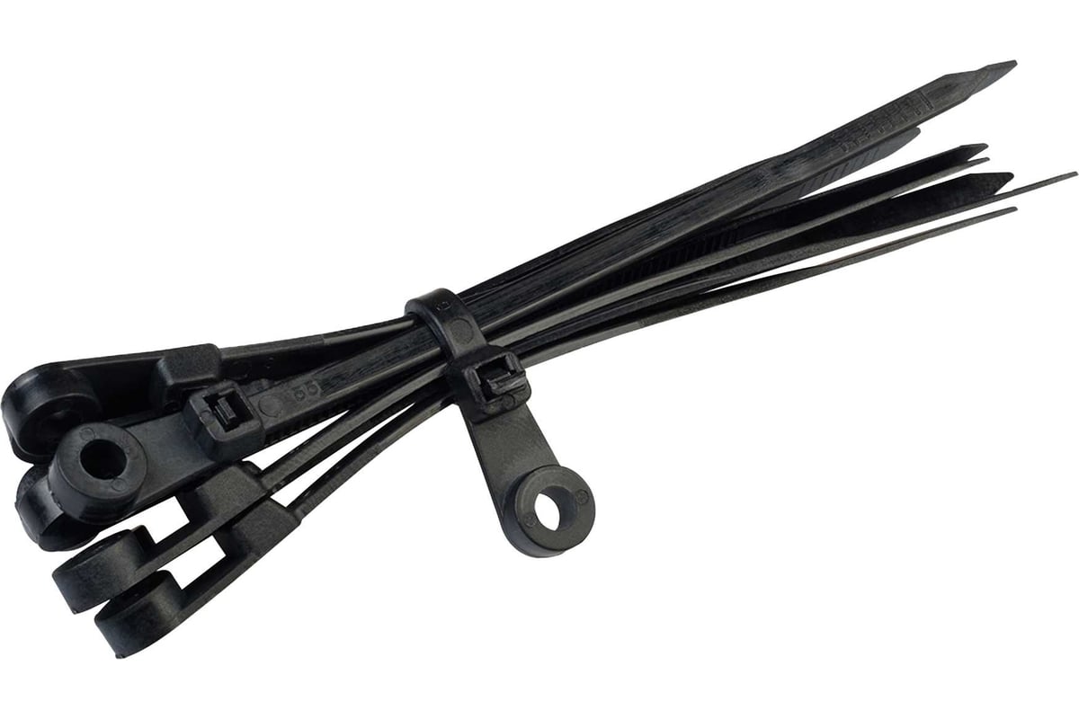 Нейлоновая хомут-стяжка под винт duwi 150x3,6 мм, черная, упаковка 10 ...