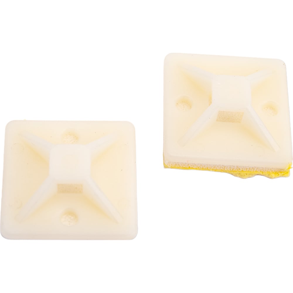 Самоклеящаяся площадка для хомутов duwi 20x20 мм, белая, упаковка 10 шт ...