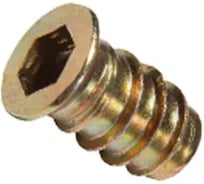 Футорка/втулка мебельная КРЕП-КОМП резьбовая с потайным фланцем 6х10х25 ЖЦ КРЕП-КОМП (100шт)