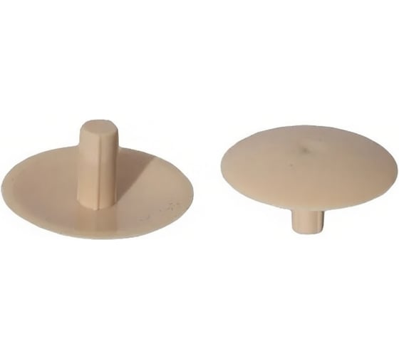 Заглушка под конфирмат КРЕП-КОМП Тёмно-бежевая, универсал (1000шт) 1