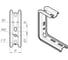 Консоль потолочная KOPOS CTSL 100 L=145 S=1,5 мм (S) компл. 4 шт. KEL-CTSL-100-S 3