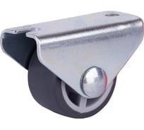 Опора колесная Стройбат неповор. на площ. 25мм пласт/резина (серый 50 шт) 555850