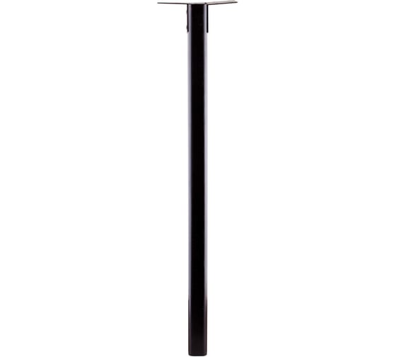 Ножка накладная Стройбат квадрат H740 дерево, под углом, нерег. (черный 20 шт) 625370 1