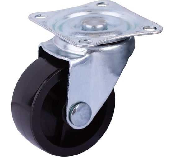 Опора колесная Стройбат повор. на площ. 24мм пласт (черный 30 шт) 556090 1