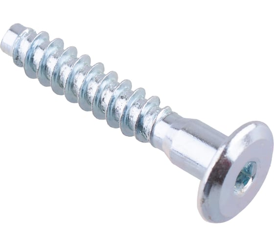 Стяжка шурупная Стройбат плоск. 7,0x60 HEX (белый цинк 450 шт) 622410 1