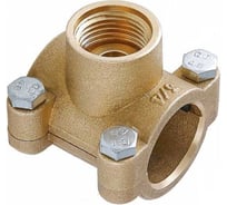 Врезка трубная (обойма-тройник) 1 × 1/2 гайка × 1, латунная VIEIR VRDN4-25