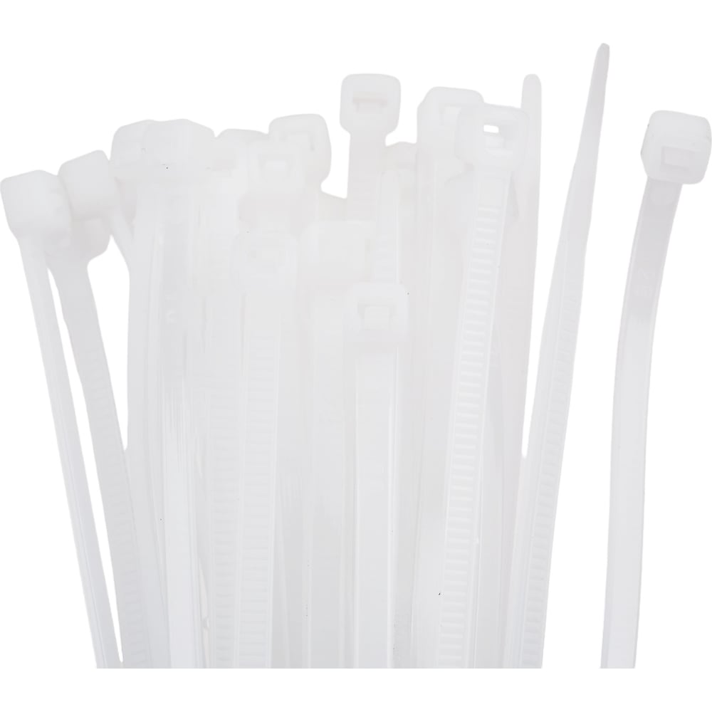 Нейлоновые стяжки FORTISFLEX НСС EasyFix 4х250, белый, 500 шт. 86216 ...