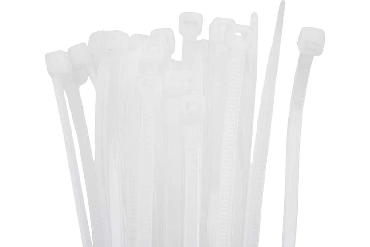 Нейлоновые стяжки FORTISFLEX НСС EasyFix 4х250, белый, 500 шт. 86216 ...