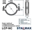 Хомут трубный STALMAX LCP-NC 1 1/4 (38-43) М8/М10 с виброгасителем и комбинированной гайкой (арт. 10650) оц. сталь (уп. 180 шт) 10650-023 13