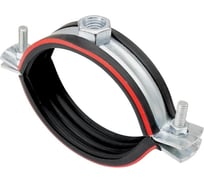 Хомут трубный STALMAX LCP-H2 60-65 (2) для высоких нагрузок (3,0х30) с виброгасителем и гайкой М16 (арт. 12224) оцинкованная сталь (уп. 40 шт) 12224-023