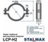 Хомут трубный STALMAX LCP-H2 159-166 (Ø159) для тяжелых/высоких нагрузок (3,0х30) с виброгасителем и гайкой М16 (арт. 11433) оц. сталь (уп. 30 шт) 11433-023 13