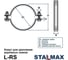 Хомут для крепления дорожных знаков STALMAX L-RS 57х20х2 с болтом М8х50 мм (арт. 12181) оцинкованная сталь (уп. 100 шт) 12181-023 13