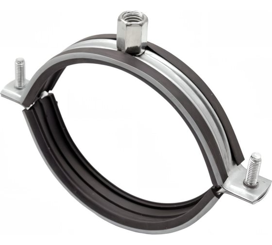 Хомут для воздуховодов STALMAX LC-AC 160 мм М8/М10 с виброгасителем и комбинированной гайкой М8/M10 (арт. 12236) оцинкованная сталь (уп. 55 шт) 12236-023 1