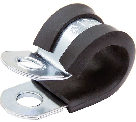 Хомут-скоба STALMAX LC-RUBBER 8/15 с виброгасителем (арт. 11735) оц. сталь (уп. 100 шт) 11735-023 1