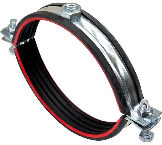 Хомут трубный STALMAX LCP-R 32-35 (1) для тяжелых/высоких нагрузок (2,5х25) усиленный с вибр. и гайкой М12 (арт. 11883) оц. сталь (уп. 50 шт) 11883-023 1