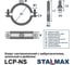 Хомут трубный STALMAX (комплект) LCP-NS 2 (60-65 мм) М8х80 с виброгасителем и гайкой, дюбель, шпилька-шуруп (арт. 11730) оц. сталь (уп. 75 шт) 11730-023 6