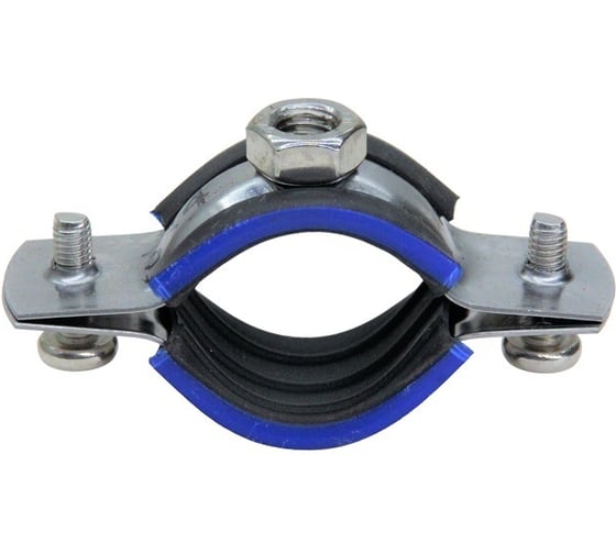 Хомут трубный STALMAX LCP-N AISI 430 3/4 (25-30 мм) М8 с виброгасителем и гайкой (арт. 10656) нержавеющая сталь AISI 430 (уп. 300 шт) 10656-023 1