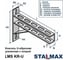 Консоль STALMAX LMS KR-U 30х30х600 усиленная с опорой (арт. 10620) оц. сталь (уп. 10 шт) 10620-023 4