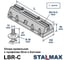 Опора кровельная STALMAX LBR-C 1000х160х90 для коммуникаций и оборудования на плоской кровли (арт. 10933) резина (уп. 2 шт) 10933-023 8