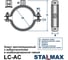 Хомут для воздуховодов STALMAX LC-AC 100 мм М8/М10 с виброгасителем и комбинированной гайкой М8/M10 (арт. 12234) оцинкованная сталь (уп. 100 шт) 12234-023 6