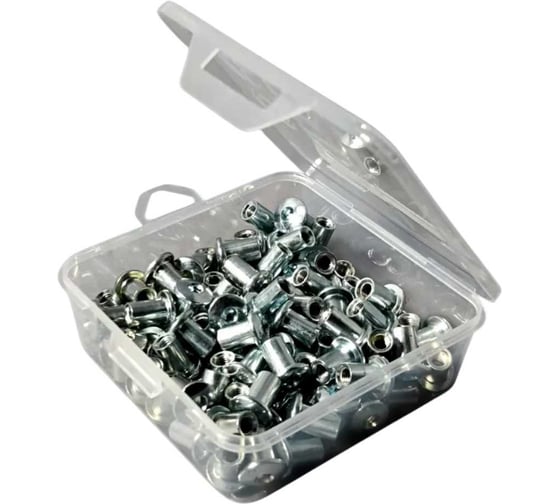 Мебельная гайка Эриксона 23 Болта М6 круглая в органайзере, 70 шт. ГЭS4M612орг-ф70 1