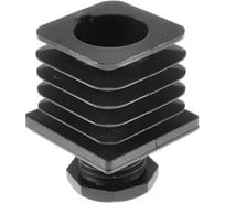 Опора мебельная регулируемая Миниворкс пластиковая 40х40 мм, серия PRQ, стенка 1.5-2.0 мм, цвет черный – (5 шт.) PRQ40x40x1,5-2