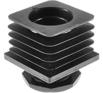 Опора мебельная регулируемая Миниворкс пластиковая 60х60 мм, серия PRQ, стенка 1.5-2.0 мм, цвет черный – (1 шт.) PRQ60x60x1,5-2