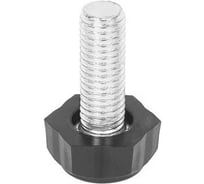 Опора резьбовая Миниворкс M10x25 Ø22, цвет черный – (15 шт.) 22М10-25ЧС