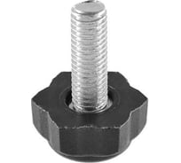 Опора резьбовая регулируемая с основанием Миниворкс 22 мм и резьбой М8х25, шестигранник, цвет серый – (15 шт.) 22М8-25СС