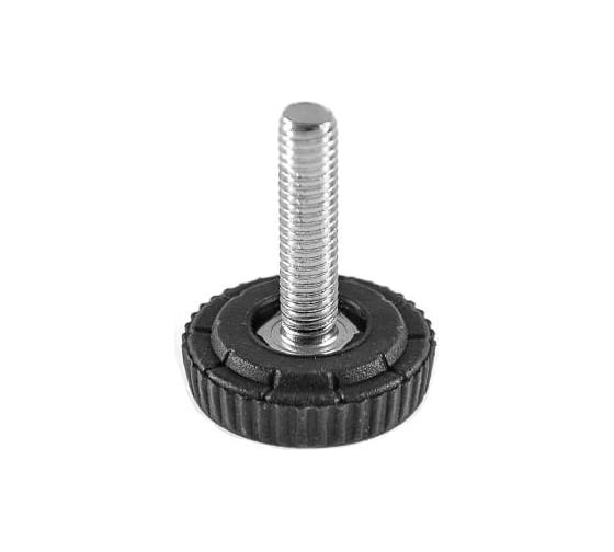 Опора резьбовая регулируемая с основанием Миниворкс Ø25 и резьбой М6х25, европейская, цвет белый – (15 шт.) 25М6-25БС 1