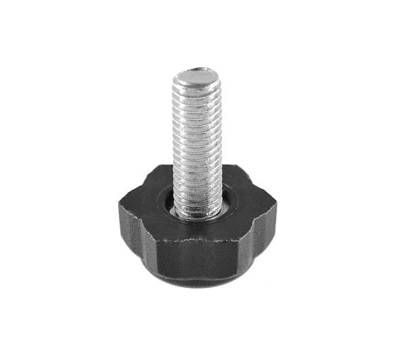 Опора резьбовая регулируемая с основанием Миниворкс 22 мм и резьбой М8х25, шестигранник, цвет черный – (20 шт.) 22М8-25ЧС 1