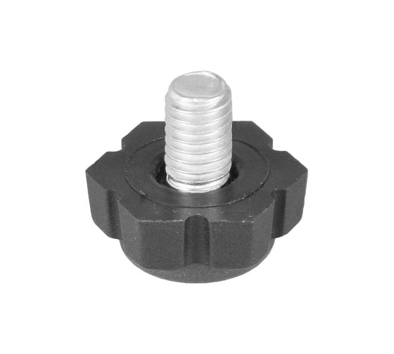 Опора резьбовая регулируемая с основанием Миниворкс 19 мм и резьбой M6x8, шестигранник, цвет черный – (30 шт.) 19М6-8ЧС 1